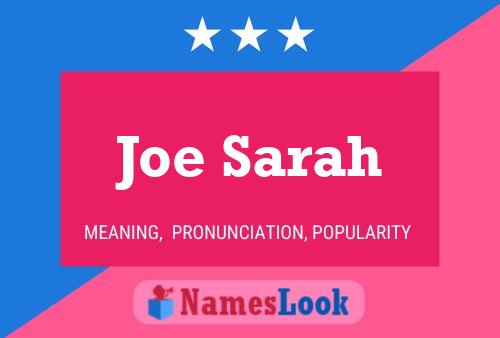 Póster del nombre Joe Sarah