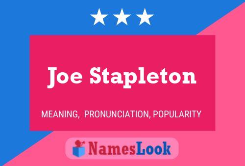 Póster del nombre Joe Stapleton