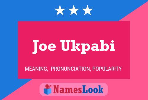 Póster del nombre Joe Ukpabi