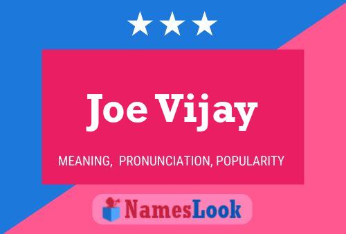 Póster del nombre Joe Vijay