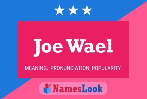 Póster del nombre Joe Wael