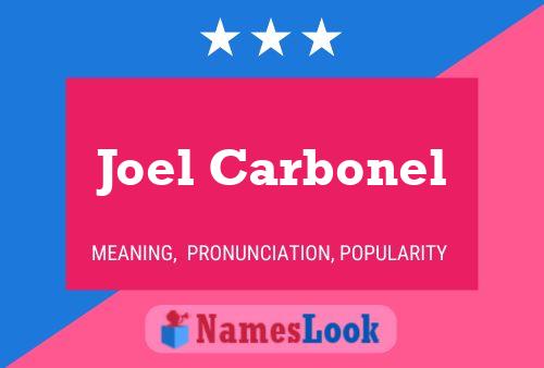 Póster del nombre Joel Carbonel