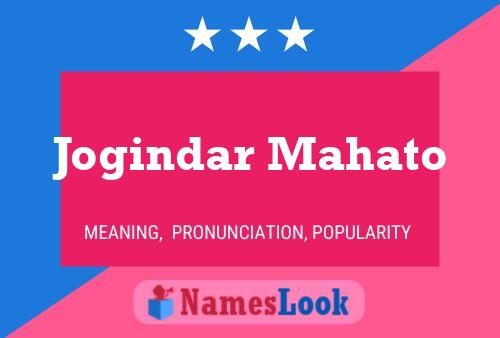 Póster del nombre Jogindar Mahato