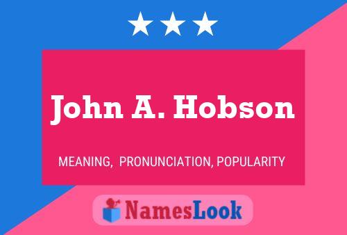 Póster del nombre John A. Hobson