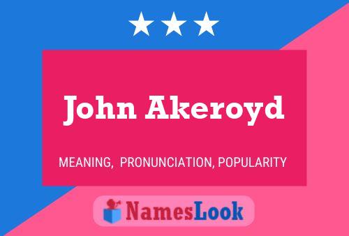 Póster del nombre John Akeroyd