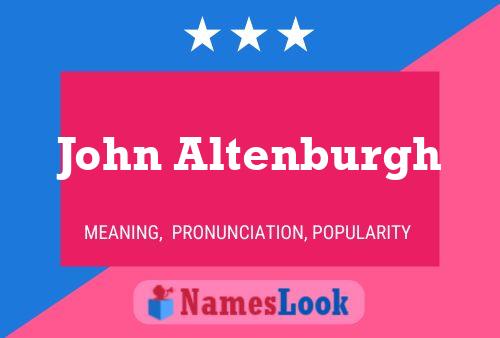 Póster del nombre John Altenburgh