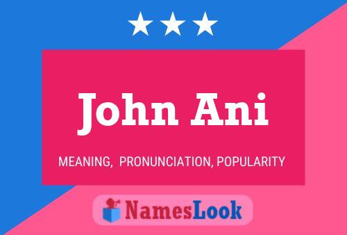 Póster del nombre John Ani