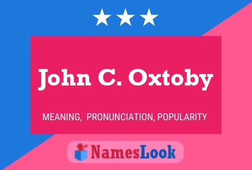 Póster del nombre John C. Oxtoby