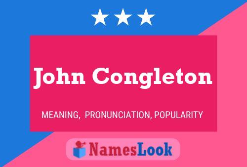 Póster del nombre John Congleton