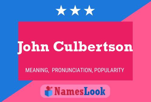 Póster del nombre John Culbertson