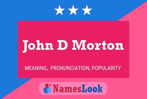 Póster del nombre John D Morton