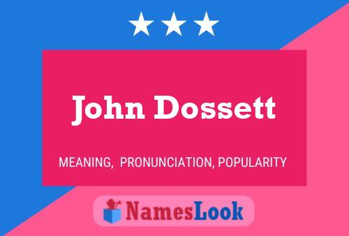 Póster del nombre John Dossett