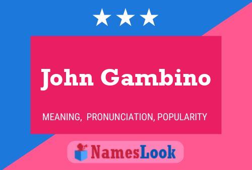 Póster del nombre John Gambino