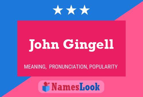 Póster del nombre John Gingell