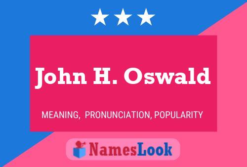 Póster del nombre John H. Oswald