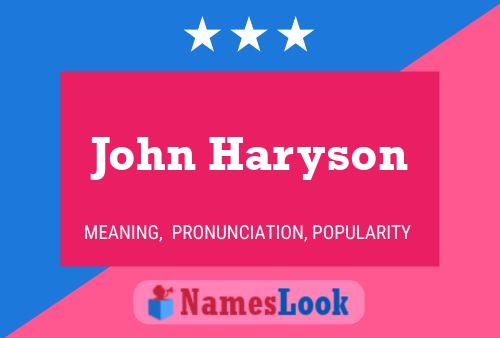 Póster del nombre John Haryson