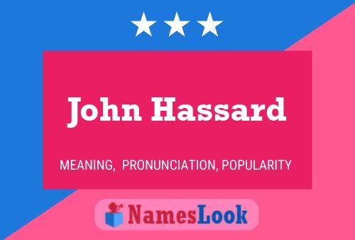 Póster del nombre John Hassard