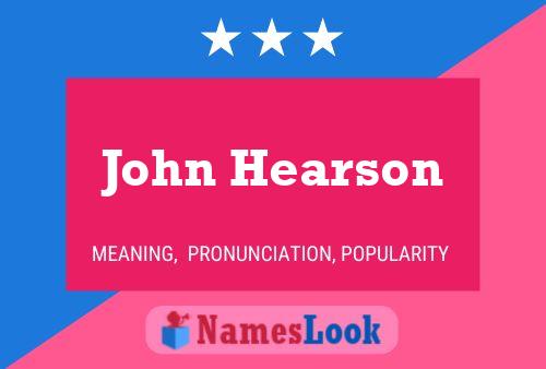 Póster del nombre John Hearson