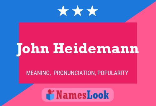 Póster del nombre John Heidemann