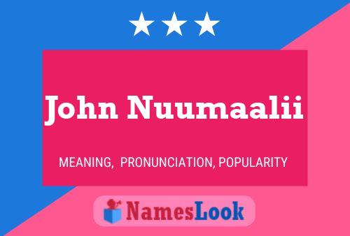 Póster del nombre John Nuumaalii