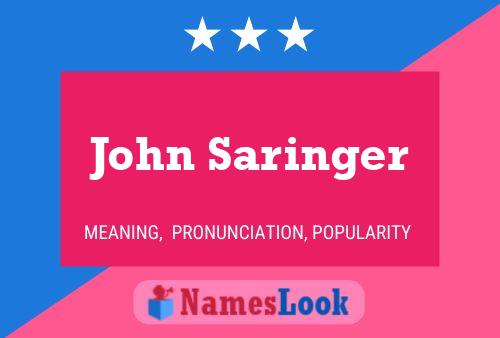 Póster del nombre John Saringer