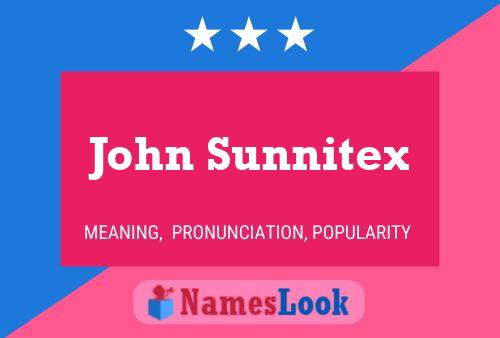 Póster del nombre John Sunnitex