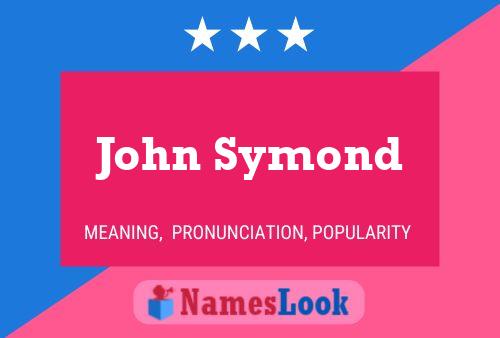 Póster del nombre John Symond