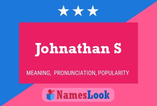 Póster del nombre Johnathan S