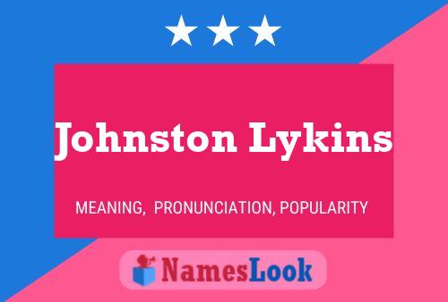 Póster del nombre Johnston Lykins