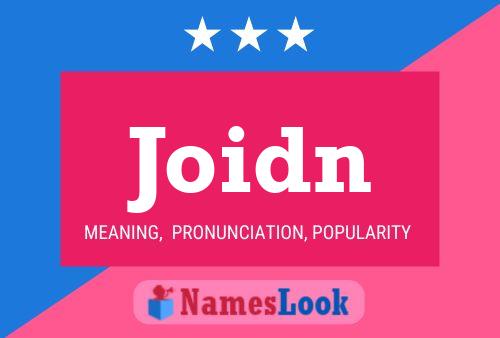 Póster del nombre Joidn