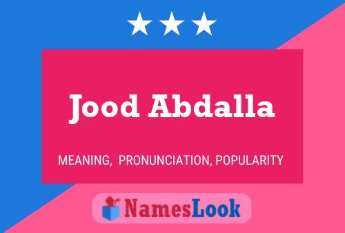 Póster del nombre Jood Abdalla