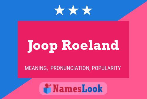 Póster del nombre Joop Roeland