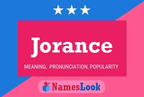 Póster del nombre Jorance