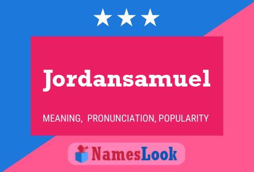 Póster del nombre Jordansamuel