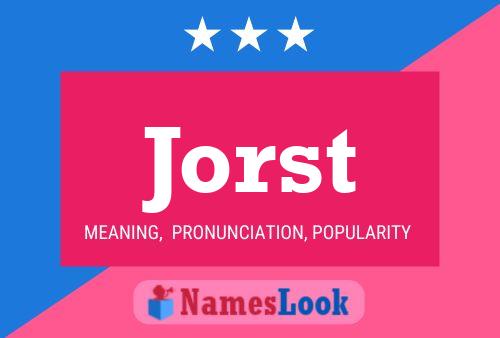 Póster del nombre Jorst