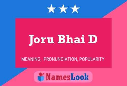 Póster del nombre Joru Bhai D