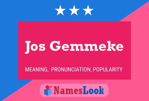 Póster del nombre Jos Gemmeke