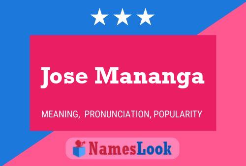 Póster del nombre Jose Mananga