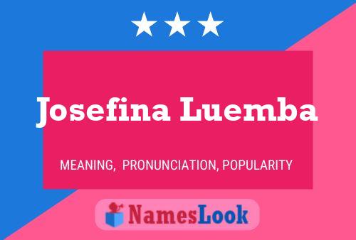 Póster del nombre Josefina Luemba