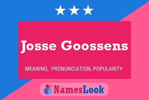 Póster del nombre Josse Goossens