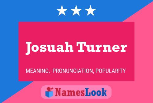 Póster del nombre Josuah Turner