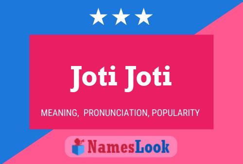 Póster del nombre Joti Joti