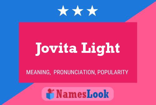 Póster del nombre Jovita Light