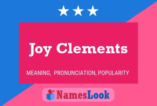 Póster del nombre Joy Clements