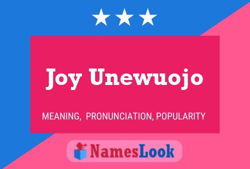 Póster del nombre Joy Unewuojo