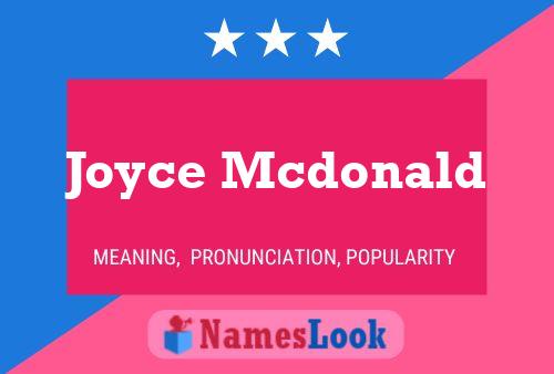 Póster del nombre Joyce Mcdonald