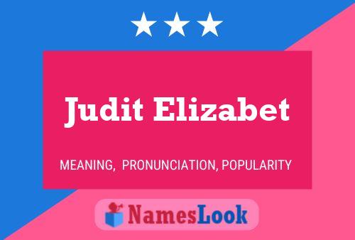 Póster del nombre Judit Elizabet