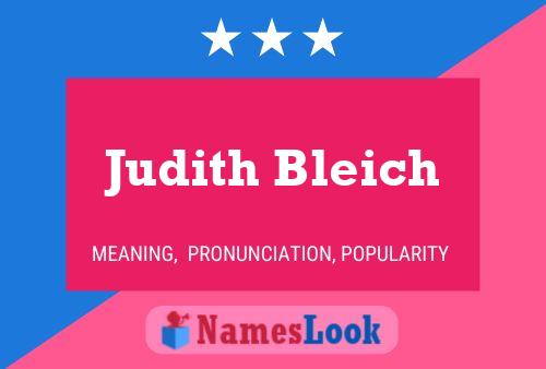 Póster del nombre Judith Bleich