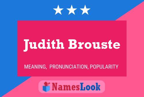 Póster del nombre Judith Brouste