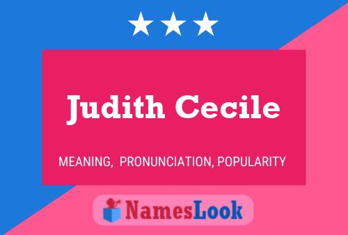 Póster del nombre Judith Cecile